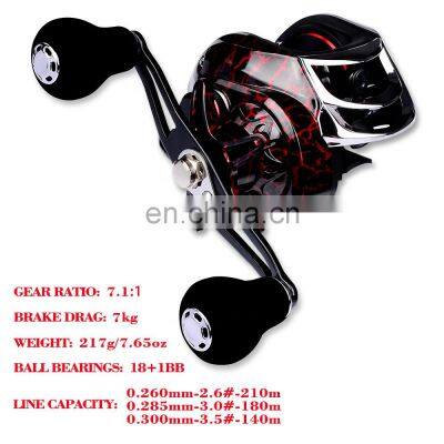 18+1 Bearings Waterproof Left / Right Hand Bait casting Fishing Reel with Magnetic Brake System Fishing Reels