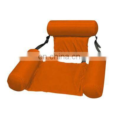 Portable Folding Inflatable Water Lounge Chair Summer Beach Swimming Lounge Floating Pool Chair
