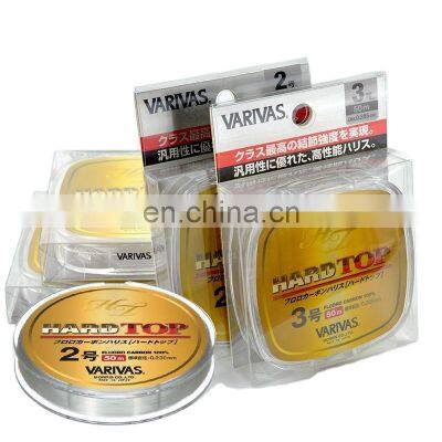 VARIVAS HARD TOP 50m Fishing Line Elastic Long Monofilament 100% Fluorocarbon Fishing Line