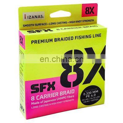 Super Quality PE Braid Fish Line Multifilament jof 21 SFX 8X 8 strands fishing line