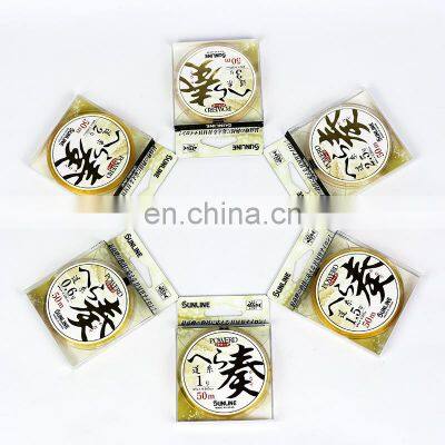 Hot sale SUNLINE 50m All Size Super Strong transparent Nylon Monofilament Fishing Line
