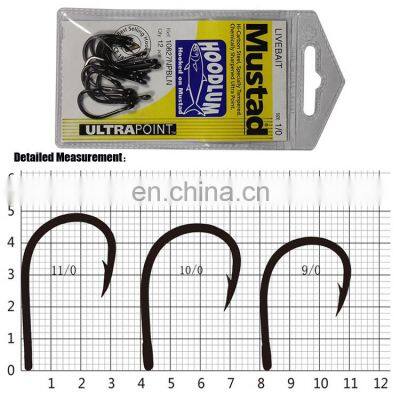fishing hook MUSTAD 10827NP wholesale steel brands carp saltwater super fishing hooks