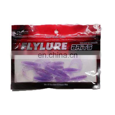 Fishing Soft Bait FLYLURE Screw thread Soft Worm 40mm Soft T tail Lure Bait PVC Lure for bass soft lure