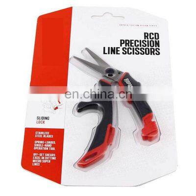 RCDPLS Portable Scissor Braid Line Lure Cutter Aluminum Saltwater Fishing Pliers with inested spring