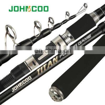 JOHNCOO Big Game 20-100g Super Hard 2.4M 2.7M Pike Catfish Carbon Telescopic Fishing Rod