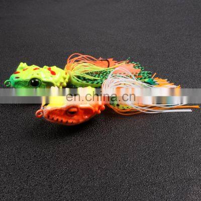 TEUKIM 5cm 11g Hard Body Floating Frog with Hooks Artificial Fishing Lure for Bass Pesca Snakehead Lures
