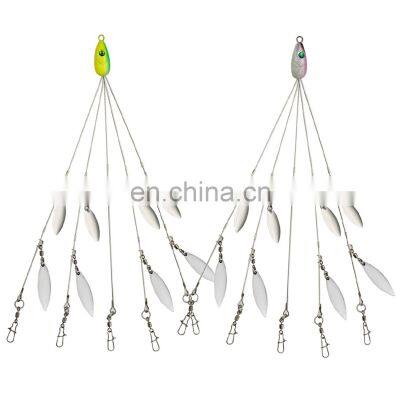 JOHNCOO Stainless Snap Swivel Spinner Sea Fishing Peche Tackle Pesca Leurre Alabama Umbrella Fishing Rig Lures