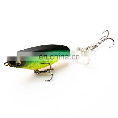 JOHNCOO New Floating Whopper Popper Fishing Lure 70mm 85mm Artificial Bait Hard Fishing Plopper Rotating Tail Fishing lure