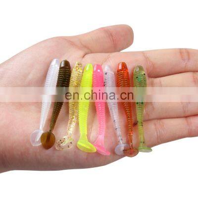 JOHNCOO 5cm 0.8g Soft Plastic Lure T Tail Soft Bait Artificial Baits Soft Fishing Lures