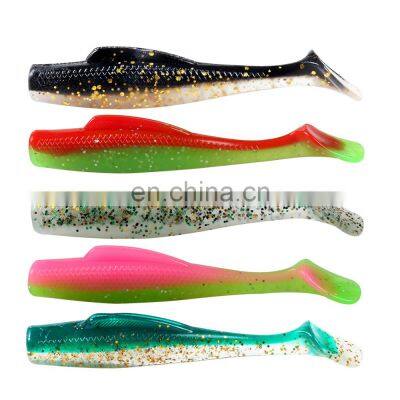 JOHNCOO Hot Sale 8CM 5G MinnowZ TPE Material Good Quality Paddle Tail Soft Plastics Fishing Lures