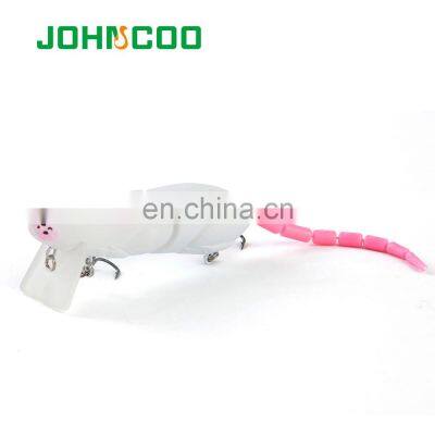 JOHNCOO 80mm 15.5g Artificial Plastic 2 Segments Mouse Rat Lure Pike Bass Bionics Fishing Lures