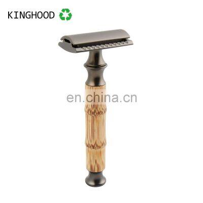 Custom Bamboo Razor Biodegradable Safety Razors Stainless Shave Razor