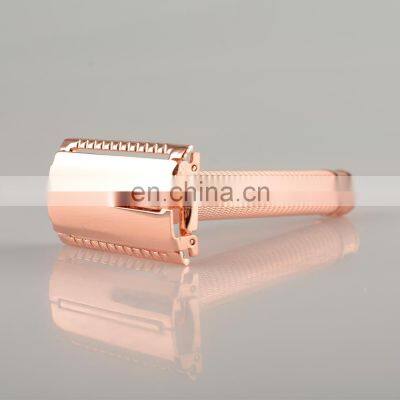Straight Blades Safety Razor Gold Stainless Steel Double Edge Shaving Razor