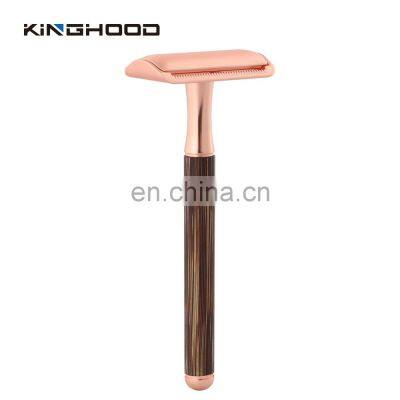 Razor Bamboo Wholesale wooden Handle Feature Blade Twin