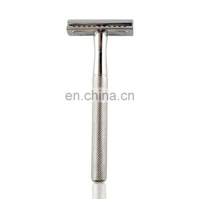 No Disposable Metal brass handle Chrome Double Edge Men's Shaving Safety Razor