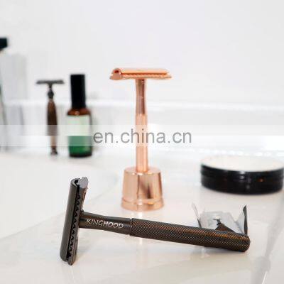 modern stylish man women durable reusable eo-friendly reusable metal razor double edge shaving safety razor