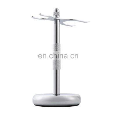 Traditional Barber Simple Shaving Brush Stand Steel Metal Razor Holder For Shaver