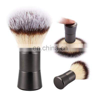 Sustainable Metal Handle Elegant Synthetic Shaving Brush with Custom Logo