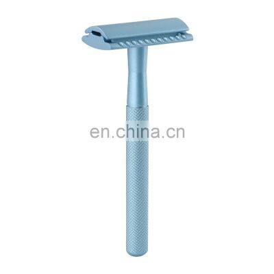 Eco Metal Reusable Barber Face Straight Mens Hair Portable Shaving Safety Blade Razor