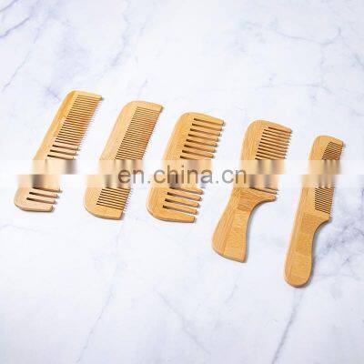 Custom logo bamboo comb wholesale cheap eco-friendly bamboo wood hair comb