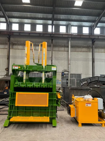 Hydraulic Cotton Vertical Cloth Plastic Bag Rubber Scrap Tyre Tire Baler Machine