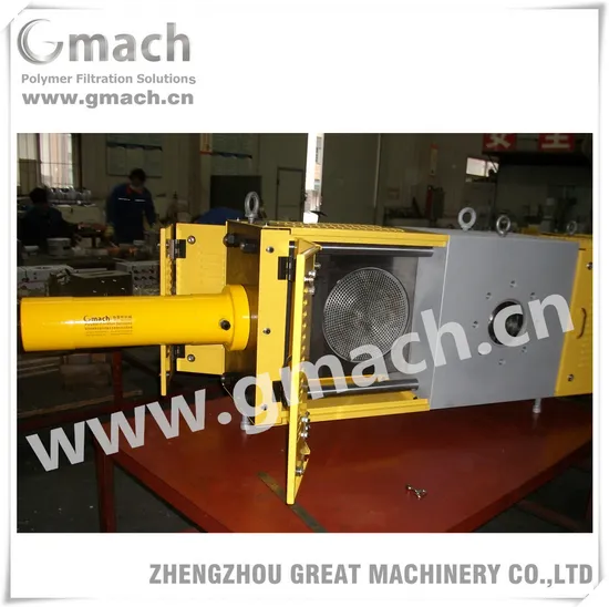 Single Slide Plate Type Double Working Station Screen Changer for Plastic Recycling Granulating Extruder