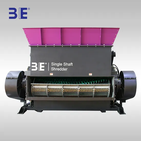 Rubber Metal Scraps Plastic Used Tires Glass Paper Wood Single Shaft Shredder