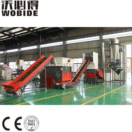 Waste Plastic 500-2000 Kg/Hour Pet Bottle Crusher Shredder Recycling Machine Line