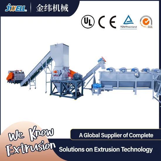 Jwell Waste PE PP Pet Milk Bottle Flakes Making Crushing Washing Line