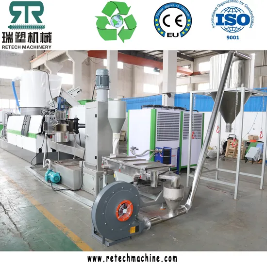 High Capacity Plastic LDPE LLDPE HDPE Film Recycling Pet Film Compactor Granulation Recycling Machine