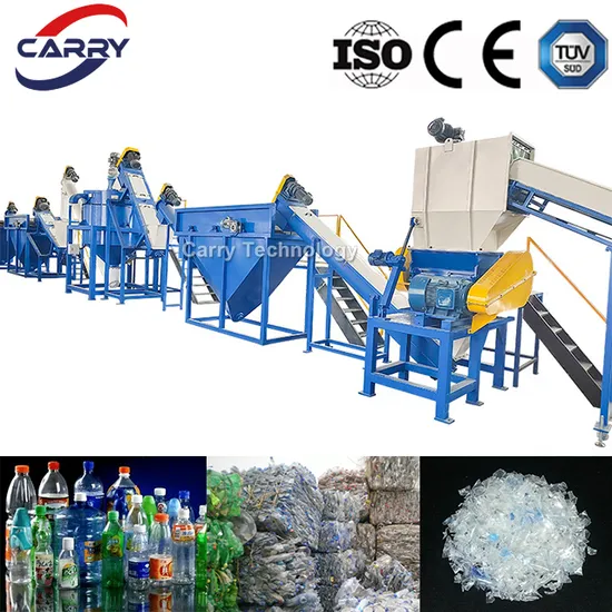 High Quality Pet Plastic Bottle Crushing Washing Drying Production Line for Pet Bottles Recycling