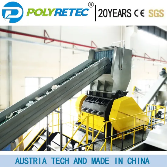 Pet Bottle Crushing Hot Washing Drying Recycling Line Pet Scraps Recycling Plant with Waste Plastic Bottles Washing and Recycling Equipment