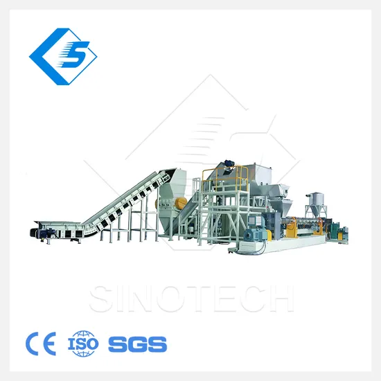 PP PE Waste Bottle Crushing Washing Line Drying Recycling Granules Making Machine Line Pelletizing Line