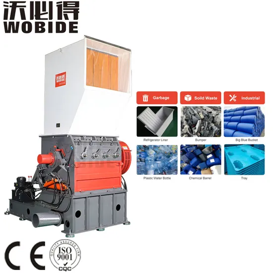 High Output Plastic Pet HDPE Bottle Flakes LDPE PP Film Woven Bag Recycling Crushing Machine