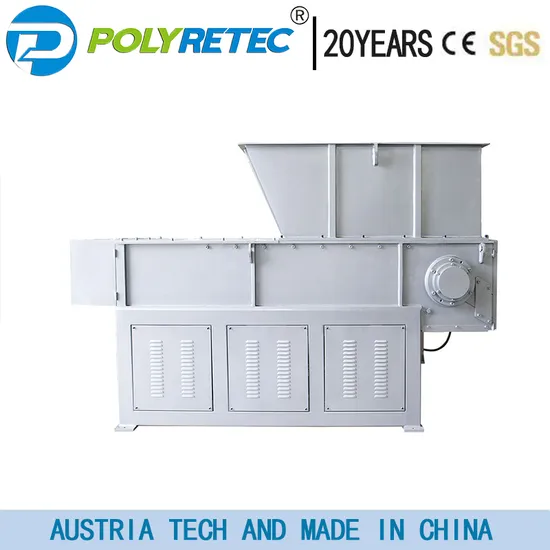 PP Lump, Hard Rigid Plastic, PVC Sheet, UHMWPE Block Single Shredder Plastic Recycling Machine Woven Bag Crusher Raffia Bag Drum Shredder