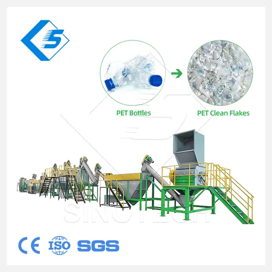 CE 3000kg/Hr B to B Bottle to Bottle Grade Pet Label Removing Steam Hot Washing Recycling Drying Production Line