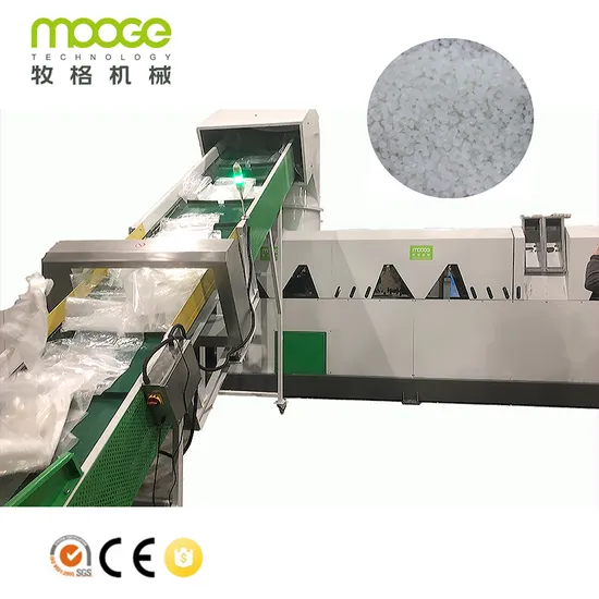Two-stage Extrusion Plastic Film Recycling Granulator Production Line With Forced Feeding System