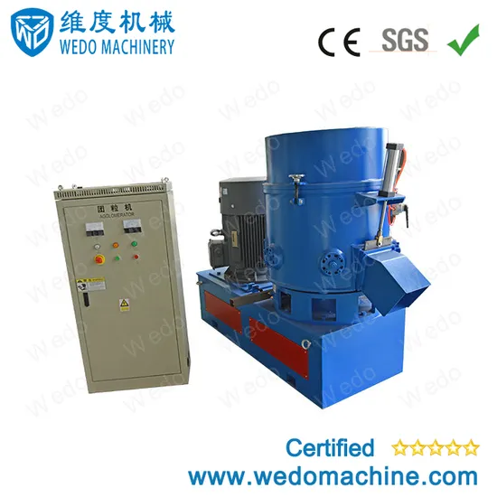 PE PP PVC Plastic Stretch Film Granulating Densifier Plastic Paper Woven Bags Agglomerator