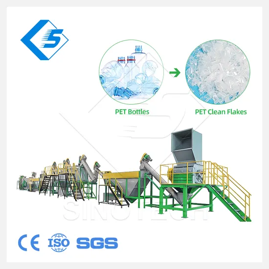 Post Consumer Waste Pet Bottle Recycling Washing Machine