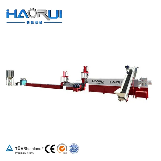 Flakes Single-Screw Haorui PE Film Strength Shredder Plastic Granulating Machine