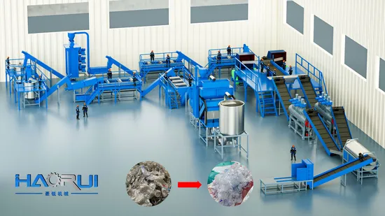 6000kg/H Quality Assurance Waste Plastic Pet Bottles Washing Recycling Line