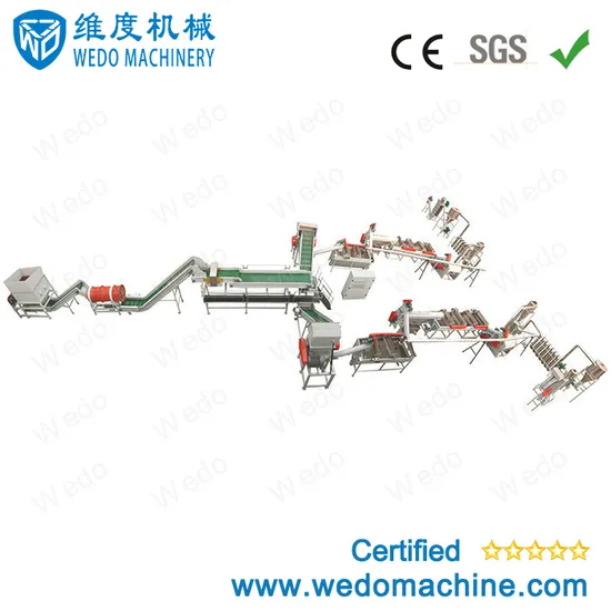 High Quality Waste HDPE Bottle Crushing Washing and Drying Machine Line for Sale