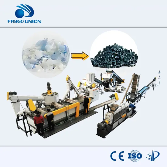 Plastic Particles/Granules/Pellets Making Pelletizing Machine for Recycling PC Bottles with Conical Twin-Screw Extruder