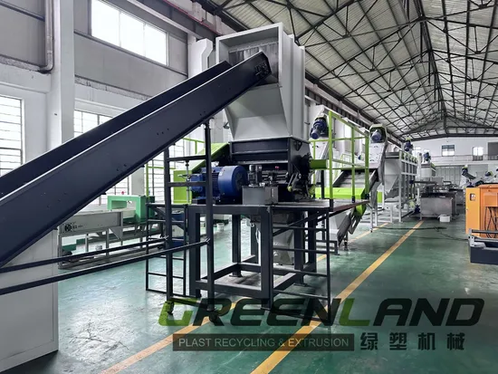 HDPE LDPE Film Recycling Crushing Drying Line PE Film Washing Line Mulching Wash Line