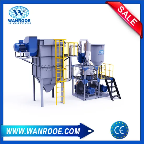 Dual Grinding Disc Plastic Pulverizer High Capacity PP/PE/LDPE/PS/Plastic Powder Grinding Machine