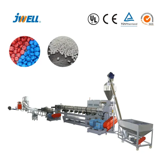 Jwell Pellet Trade Single Screw Extruder Pelletizing Line with Two Stage