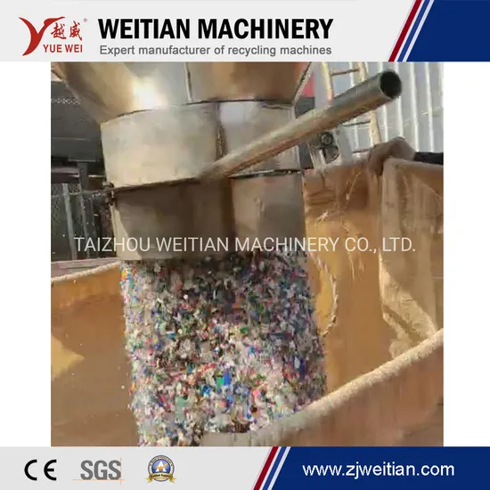Waste Plastic PP PE Bottles Buckets Drum Crushing Recycling Washing Machine Line