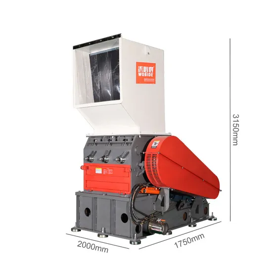Quality Assurance Plastic Flake Cutter Plastic Film / Woven Bag / Bottle / Barrel Crusher Machine
