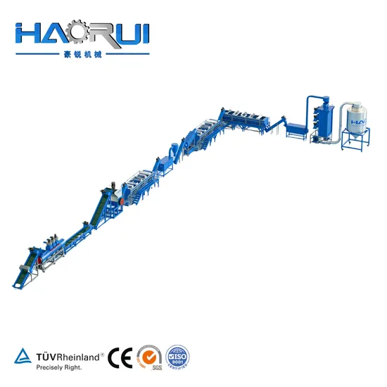 Hot Washing Single-Screw Haorui Film Recycling Pet Bottle Crushing Machine