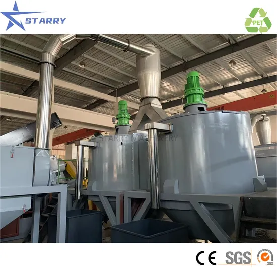 Plastic Waste Pet Bottle Flakes Washing Drying Recycling Machine Line